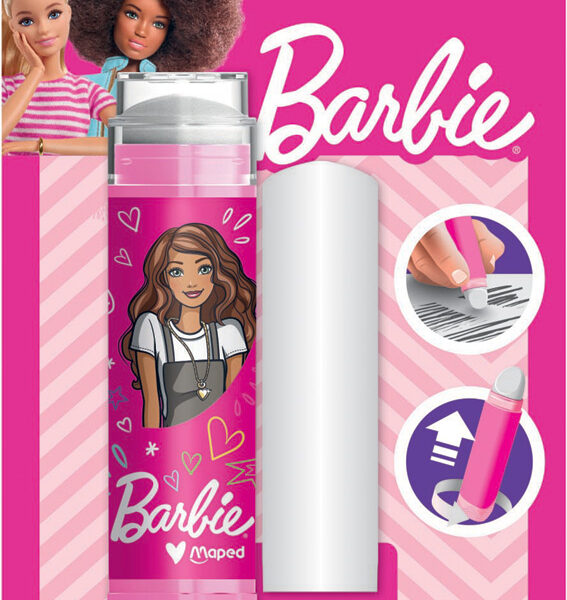 Maped Kunststof gum Barbie met reservegum, blisterverpakking