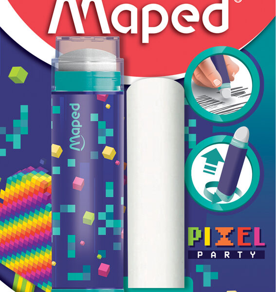 Maped PIXEL PARTY gum met reservegum, blister