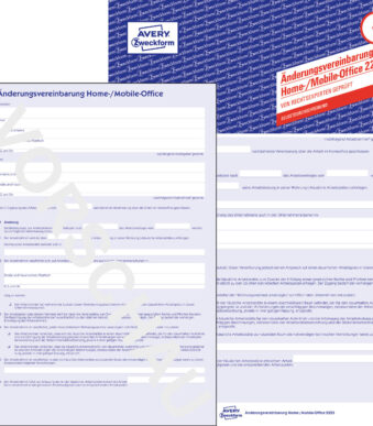 Avery Wijzigingsovereenkomst Thuis-/Mobiel-Kantoor