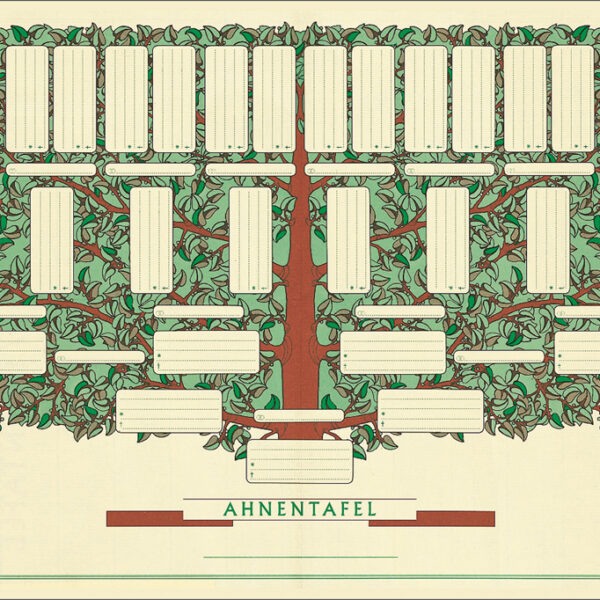Sieraden Stamboom 'Kleine Boom', Liggend A3-formaat