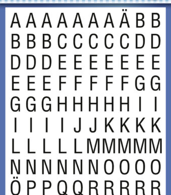 AVERY Zweckform Letterstickers A-Z zwart