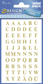 AVERY Zweckform Letterstickers, Letters A-Z, goud