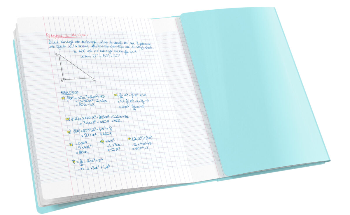 Pastelkleurig getint geruit schrijfblok, 240 x 320 mm