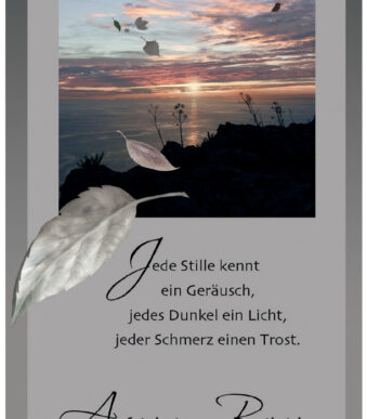 Rouwkaart 'Zonsondergang'