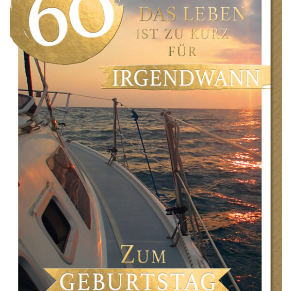 SUSY CARD Verjaardagskaart 'Gouden' - 60e verjaardag