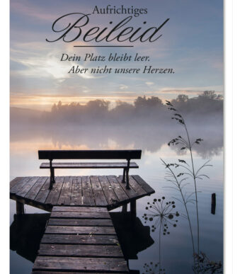 Rouwkaart 'Brug-Bank'