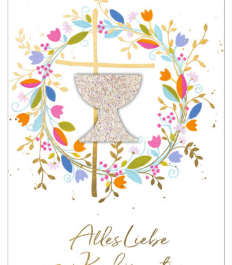 Gelukwenskaart communie 'Symboolkrans'