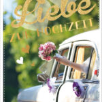 Grote trouwkaart 'Auto'