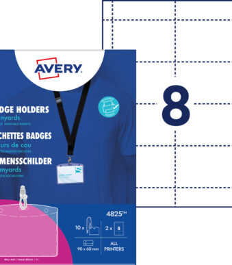 Naametiket-houders met textielband, zwart