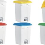 helit pedaalemmer 'the step', 45 liter, wit/wit