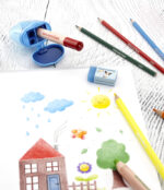 Eberhard Faber puntenslijper - driepunts - blauw