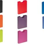 Opbergdoos voor mappen, A4-formaat, staand model, kunststof, paars.