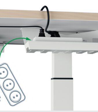LEITZ Zit-sta bureau Ergo Compact, wit, elektrisch