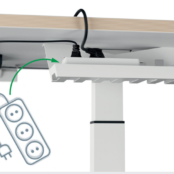 LEITZ Zit-sta bureau Ergo Compact, wit, elektrisch