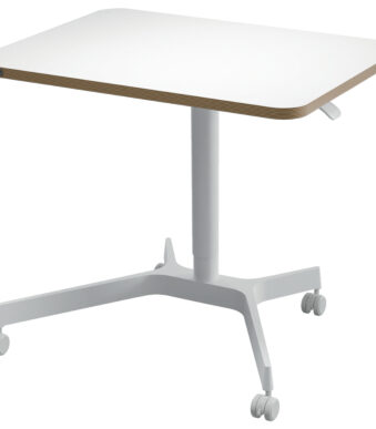 LEITZ Zit-sta bureau Ergo Compact, wit, met wielen