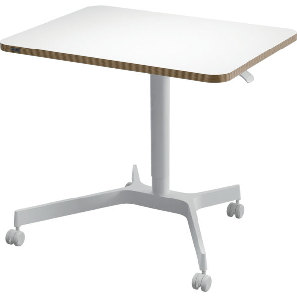 LEITZ Zit-sta bureau Ergo Compact, wit, met wielen