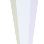 Witte schoolconusomslag met sluiting, 85 cm