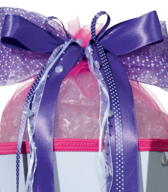 LED-strikborduurwerk 'Shining Dots', lila/roze