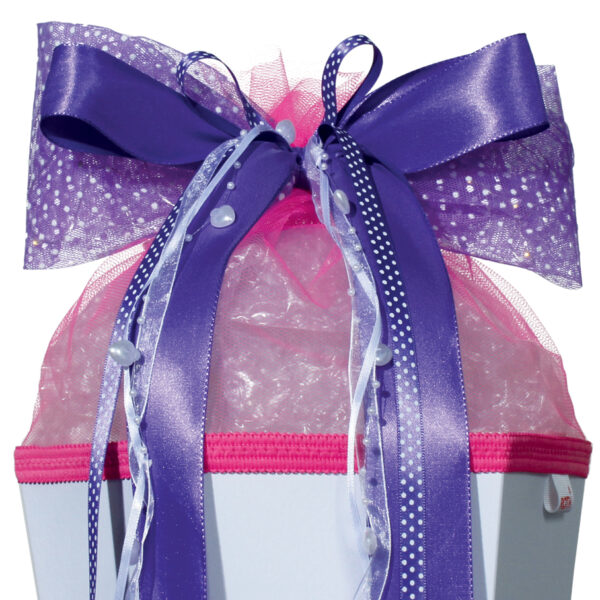 LED-strikborduurwerk 'Shining Dots', lila/roze