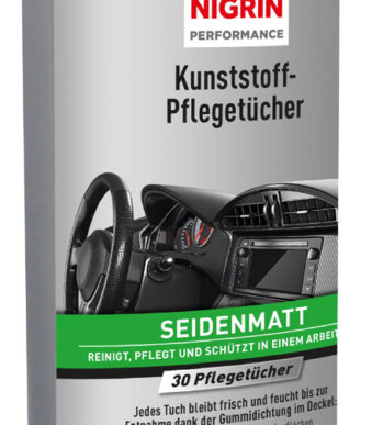 Reinigings- en onderhoudsdoekjes van kunststof, satijnen finish, navuldoos.