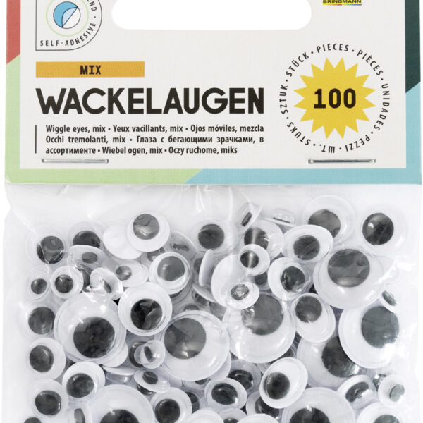 folia Wiebel-ogen set, diverse maten, zelfklevend