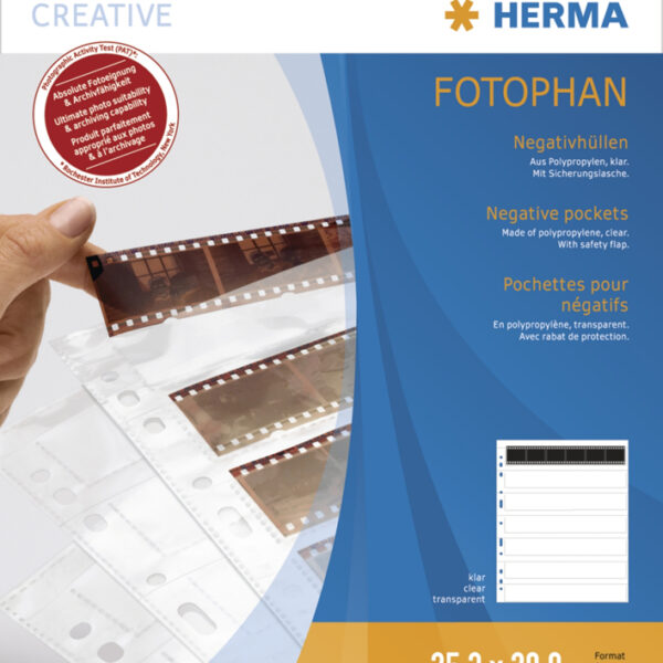 Negatievenhoezen voor 10 x 4 negatieven, transparant, polypropyleen