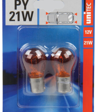 cartrend Bollamp, 12 Volt, 21 Watt, geel, 2 stuks