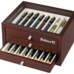Pelikan verzamelbox voor 24 schrijfinstrumenten, notenhout