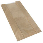 PAPSTAR Venster papieren zak 'pure', 470 x 200 x 90 mm, bruin