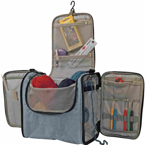 Draagtas 'Jeans', blauw, voor breigarens en toebehoren