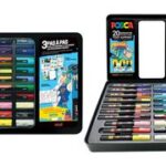 POSCA Pigmentstiften 'MANGA HERO', set van 20 in metalen doos