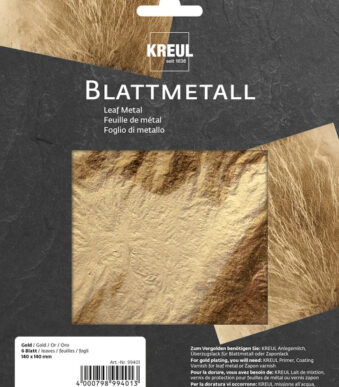 Goudkleurig bladmetaal, 140 x 140 mm