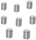 Sigel Neodymium cilindermagneet, 8 x 10 mm, vernikkeld, zilver