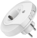 LogiLink LED-geleidingslicht met wandcontactdoorvoer, wit.