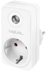 LogiLink-adapter met schemersensor, wit.