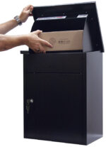 Pakketbrievenbus Phoenix, met cilinderslot, zwart