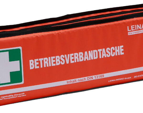 Verbandtasje Leina voor bedrijven, inhoud volgens DIN 13169, oranje