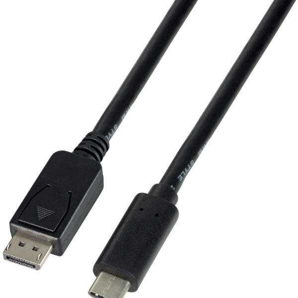 LogiLink USB-C - Displaypoort aansluitkabel, 1,8 m, zwart