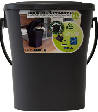 EDA compostemmer KOMPOST, 6 liter, antraciet