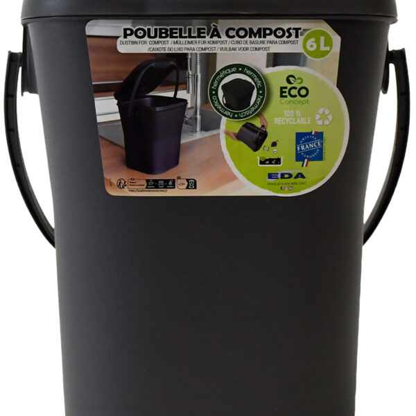 EDA compostemmer KOMPOST, 6 liter, antraciet