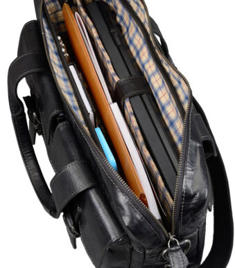 PRIDE&SOUL Notebook-tas ´REAL ME´, leer, zwart