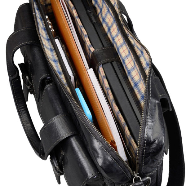 PRIDE&SOUL Notebook-tas ´REAL ME´, leer, zwart