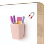 CEP Pennenbakje mineraal, magnetisch, 2 vakken, poederroze