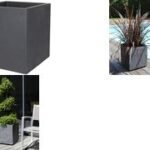 EDA plantenbak BASALT, dubbelwandig, 395 mm, antraciet