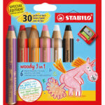 Stabilo houtpolymeer 3-in-1 gekleurde potloden - eenhoornhoes