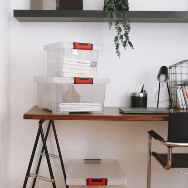 EDA CLiPSTOCK opbergbox, 30 liter, PP, transparant