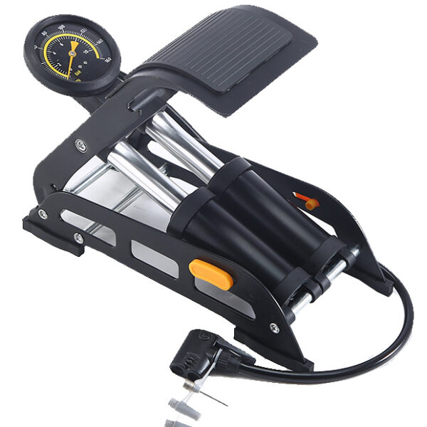 IWH Voetluchtpomp met dubbele cilinder, zwart