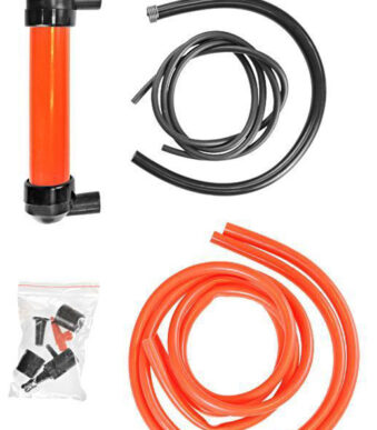 IWH Lucht- en sifonpomp, zwart/rood