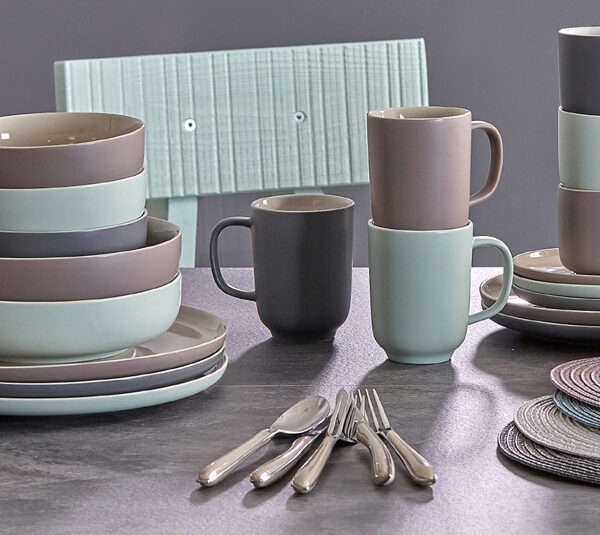 Ritzenhoff & Breker koffieservies JASPER, grijs, 12-delig