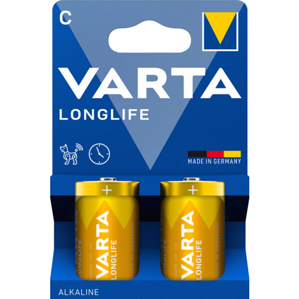 VARTA Alkaline Batterijen Longlife, Baby C/LR14, 2 stuks